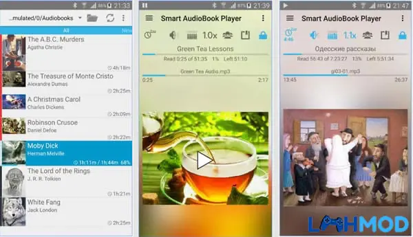 Ảnh 2 của Tải Smart AudioBook Player MOD Apk 9.5.4 (Mở Khóa Pro) Giao diện chính tối giản của Smart AudioBook Player, tập trung vào trải nghiệm nghe