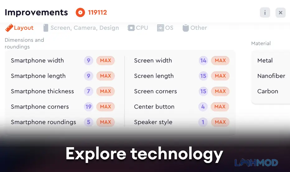 Ảnh 4 của Tải Smartphone Creator Tycoon inc Mod Apk 1.11 (Vô Hạn Tiền, No Ads) cho Android iOs Tiếp thị và Quảng cáo