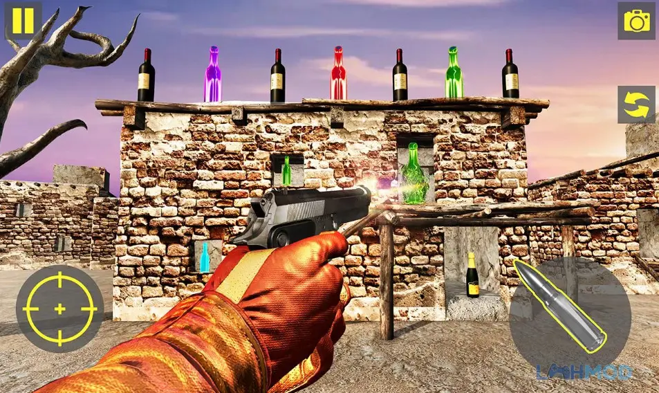 Ảnh 4 của Tải game Sniper Gun Bottle Shooter 2021 Apk 1.28 cho Android iOs Thao tác bắn súng trong Sniper Gun Bottle Shooter 2021