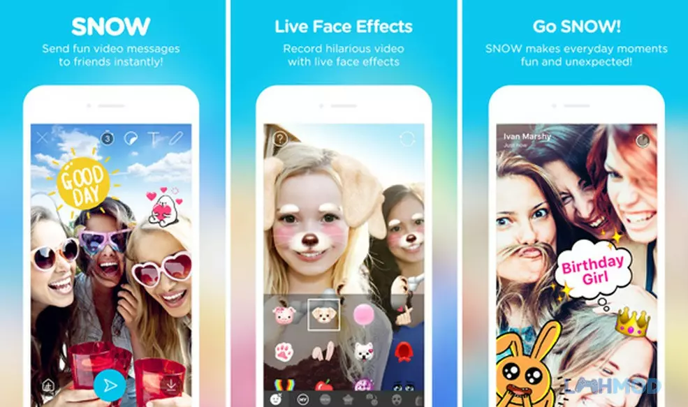 Ảnh 1 của Tải ứng dụng SNOW Mod Apk (Mở Khóa Premium) 11.2.10 cho Android iOs Giao diện chỉnh sửa ảnh chi tiết với các công cụ filter và hiệu ứng của SNOW Mod