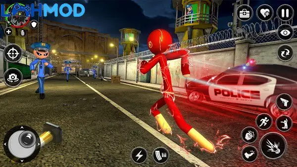 Ảnh 3 của Spider Stickman Prison Break APK 1.0.7 cho Android iOS Spider Stickman vượt qua những bẫy chết người, né tránh tia laser và đinh nhọn