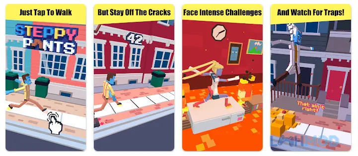 Ảnh 2 của Tải Steppy Pants Mod Apk 2.8.16 (Vô Hạn Tiền, Mở Khóa) cho Android iOs Giao diện chọn nhân vật trong Steppy Pants Mod