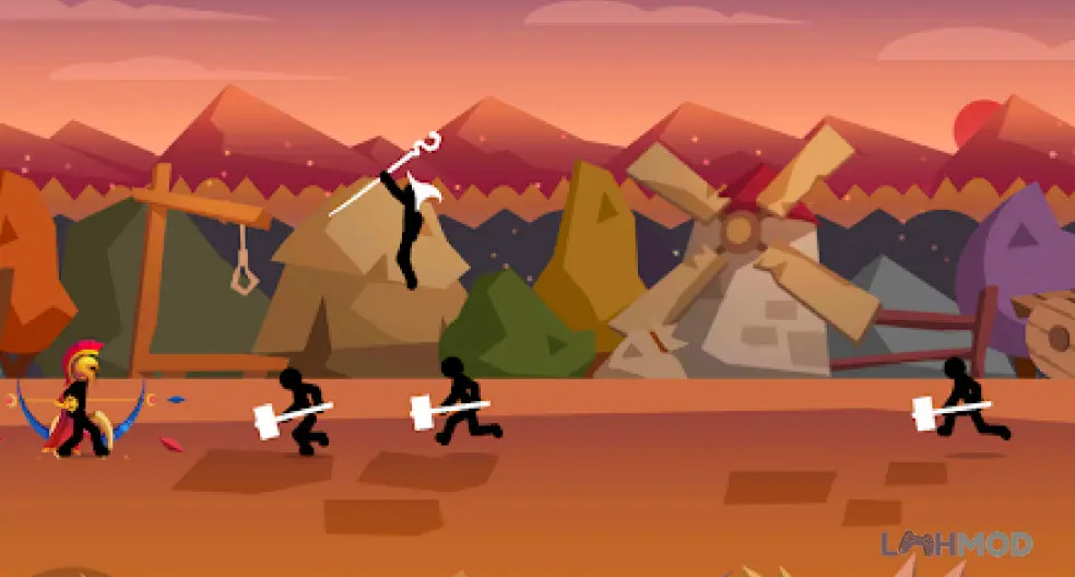 Ảnh 1 của Tải Stick Fight Shadow Archer Mod Apk 3.09 (Mở khóa Vật Phẩm) Android iOs Mô tả chi tiết lối chơi trong Stick Fight Shadow Archer Mod