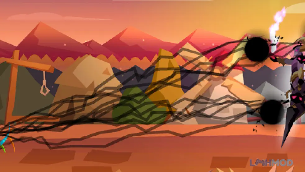 Ảnh 3 của Tải Stick Fight Shadow Archer Mod Apk 3.09 (Mở khóa Vật Phẩm) Android iOs Giao diện thân thiện và bảng xếp hạng trong Stick Fight Shadow Archer Mod