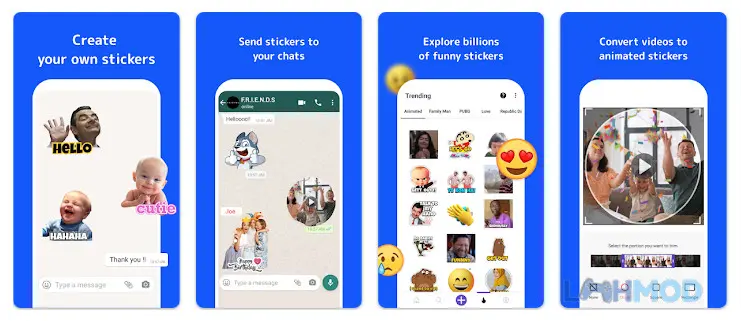 Ảnh 2 của Tải Sticker Maker Mod Apk 5.5.0 (Mở Khóa Premium) cho Android iOs Màn hình chỉnh sửa sticker trong Sticker Maker Mod