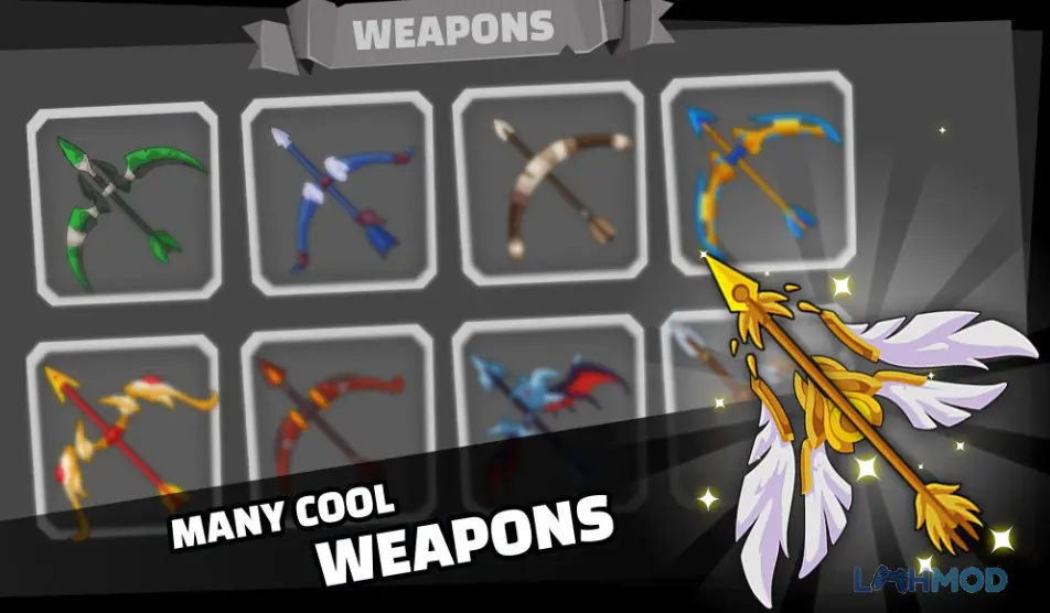 Ảnh 4 của Tải Stickfight Archer Mod Apk 1.49 (Vô Hạn Tiền) cho Android iOs Cảnh chiến đấu trong Stickfight Archer Mod