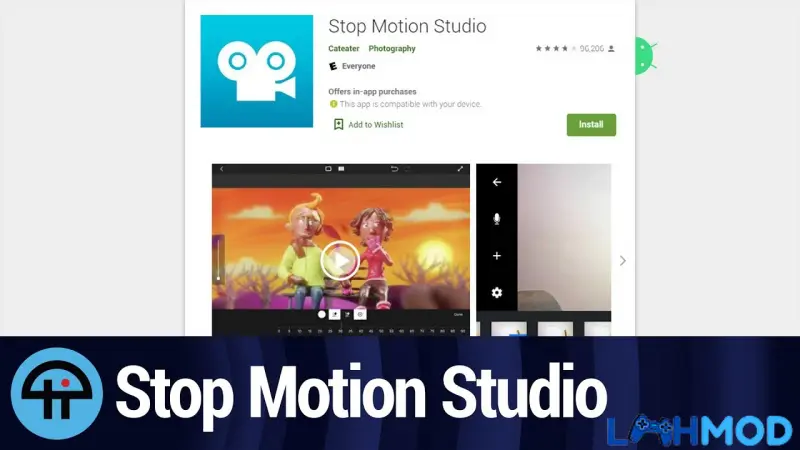 Ảnh 2 của Tải Stop Motion Studio Mod Apk 7.0.6 (Đã mở khóa cao cấp) Alt text mô tả giao diện Stop Motion Studio với các khung hình đang được chỉnh sửa
