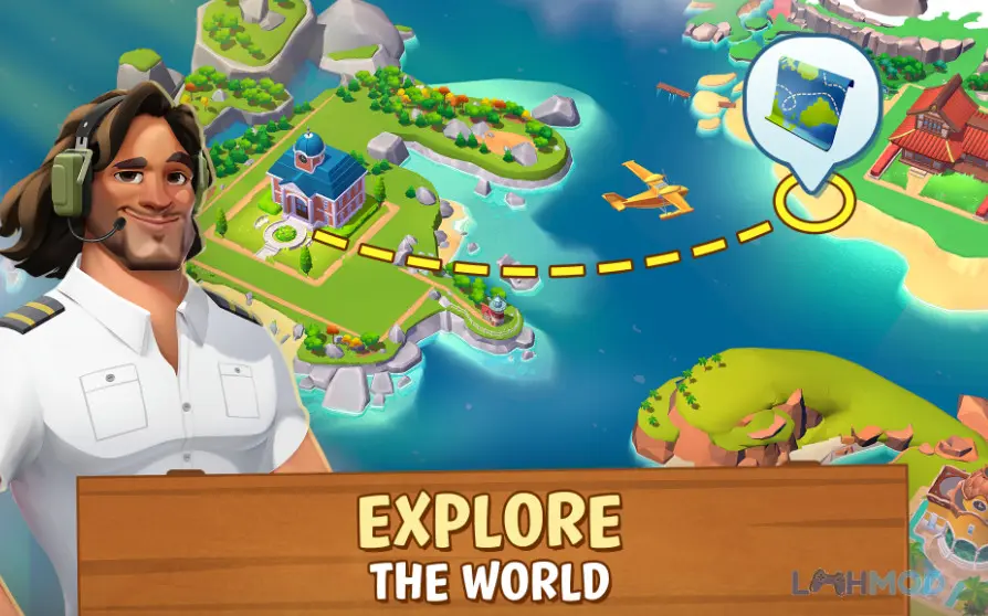Ảnh 2 của Tải Sunshine Island Apk 0.1.7610 cho Android iOs Một góc đảo với các công trình được xây dựng đa dạng