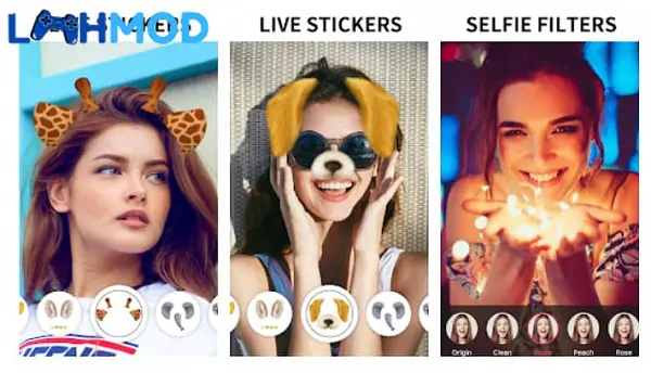 Ảnh 2 của Sweet Snap MOD APK 4.55.100890 (Mở khóa VIP) cho Android iOS Alt text: Giao diện Sweet Snap với các tùy chọn chỉnh sửa ảnh và bộ lọc