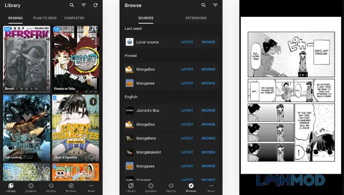 Ảnh 4 của Tải ứng dụng Tachiyomi Apk 1.0.010 cho Android iOs Hình ảnh các tùy chọn cài đặt trong ứng dụng Tachiyomi