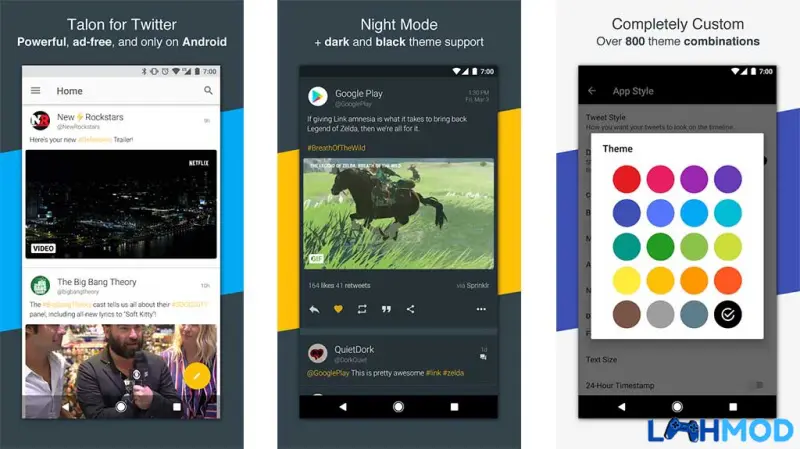 Ảnh 2 của Tải Talon for Twitter Apk 7.10.1.2269 cho Android Giao diện tùy chỉnh của Talon for Twitter với các tính năng