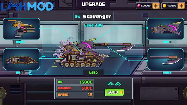 Ảnh 2 của Tank Battle – Tank War Game APK 1.0.9 cho Android iOS Giao diện tùy chỉnh và nâng cấp xe tăng trong game