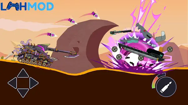 Ảnh 3 của Tank Battle – Tank War Game APK 1.0.9 cho Android iOS Một trận đấu xe tăng đa người chơi đang diễn ra sôi nổi