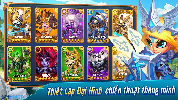 Ảnh 2 của Tải Taptap Heroes Mod Apk 1.0.0320 (Vô hạn tiền) cho Android, IOS Bối cảnh lục địa Mystia trong TapTap Heroes