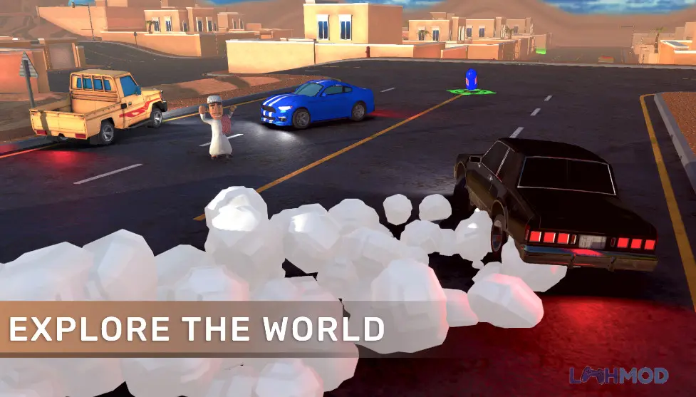 Ảnh 4 của Tải The Chase Hit and Run Apk 1.0.23 cho Android iOs Một chiếc xe thể thao đang drift trong The Chase Hit and Run