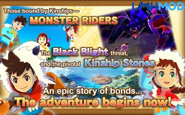 Ảnh 2 của The Monster Hunter MOD APK 1.0.4 (Vô hạn tiền) Android Góc nhìn cận cảnh gầm giường và quái vật trong The Monster Hunter