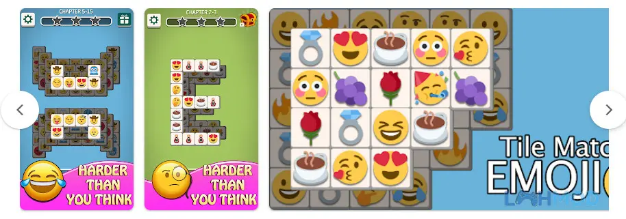 Ảnh 2 của Tải Tile Match Emoji Apk 1.081 cho Android iOs Các biểu tượng cảm xúc đang được ghép đôi trên bảng chơi của Tile Match Emoji