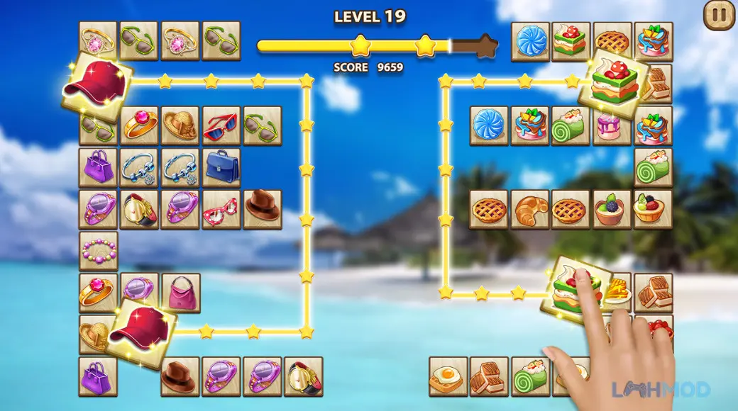 Ảnh 1 của Tải Tile Puzzle Connect Animal Apk 1.0.25 cho Android iOs Giao diện chơi game Tile Puzzle Connect Animal với các mảnh ghép động vật