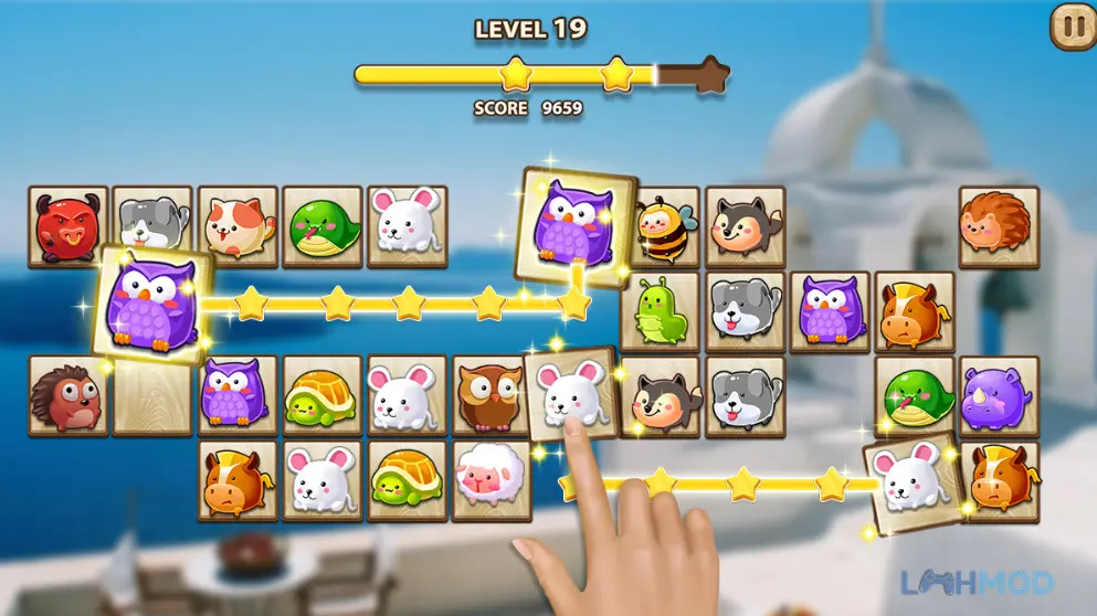 Ảnh 3 của Tải Tile Puzzle Connect Animal Apk 1.0.25 cho Android iOs Người chơi sử dụng công cụ gợi ý trong Tile Puzzle Connect Animal