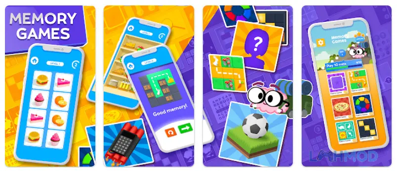 Ảnh 2 của Tải Train your Brain Memory Games Mod Apk 3.5.1.4 (Free phần thưởng) cho Android iOs Giao diện trò chơi Train your Brain Memory Games