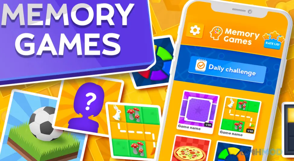 Ảnh 3 của Tải Train your Brain Memory Games Mod Apk 3.5.1.4 (Free phần thưởng) cho Android iOs Các loại trò chơi trí nhớ trong Train your Brain Memory Games