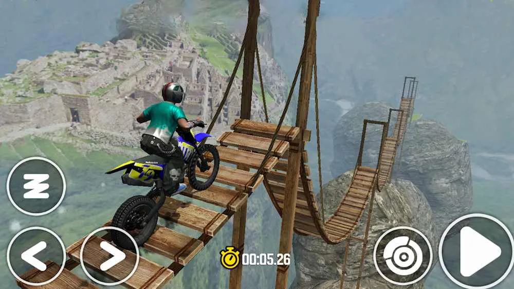 Ảnh 3 của Tải Trial Xtreme 4 Remastered Mod APK 0.8.1 (Mở Khóa Tất Cả) Xe máy địa hình đang bay trên không trung