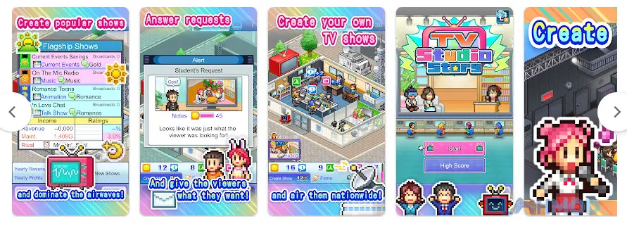 Ảnh 3 của Tải TV Studio Story Mod Apk V122 (Menu/Vô Hạn Tiền) cho Android iOs Màn hình kết quả và xếp hạng chương trình trong TV Studio Story Mod, thể hiện sự thành công của một tập phát sóng