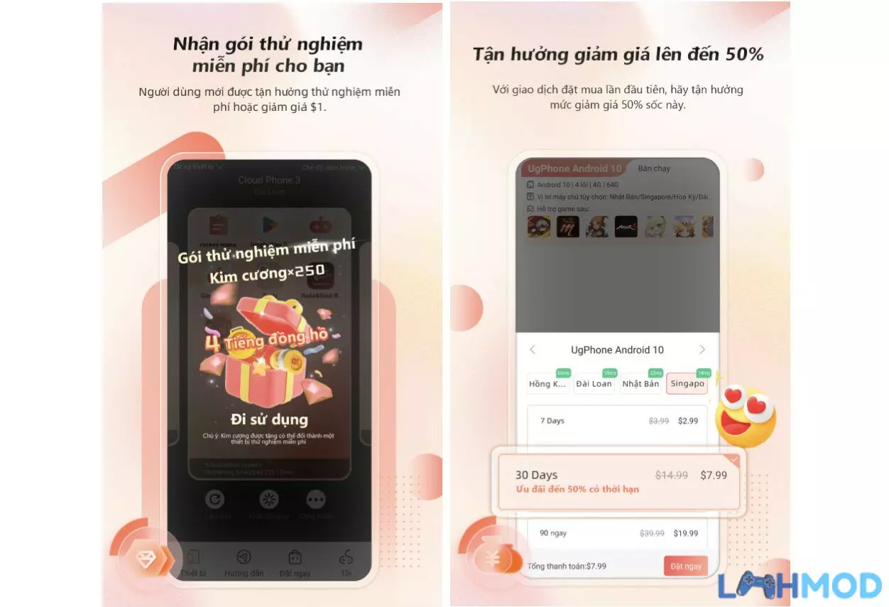 Ảnh 5 của Tải Ugphone Mod Apk v1.3.8.4 – Phiên Bản Mới Nhất Thông báo nhận gói dùng thử miễn phí của Ugphone Mod Apk