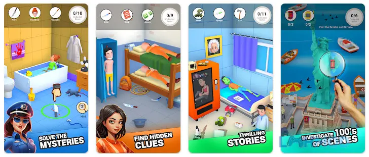 Ảnh 2 của Tải Unsolved Case Files 3D Apk 2.6 cho Android iOs Hình ảnh cận cảnh một hiện trường vụ án với nhiều manh mối và đồ vật ẩn