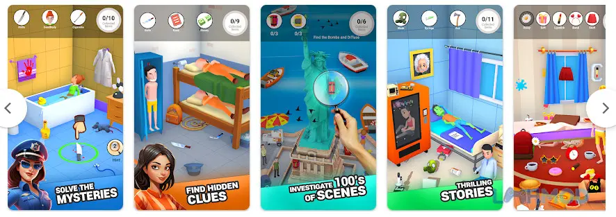 Ảnh 4 của Tải Unsolved Case Files 3D Apk 2.6 cho Android iOs Ảnh chụp màn hình game hiển thị một khoảnh khắc điều tra, có thể là tìm thấy manh mối