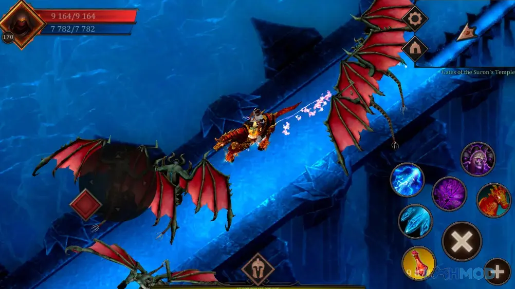 Ảnh 4 của Tải Vengeance RPG 2D Mod Apk 1.3.6.1 (Vô Hạn Vàng) cho Android iOs Một cảnh khám phá hầm ngục tối tăm trong Vengeance RPG 2D