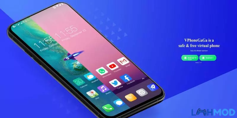 Ảnh 1 của Tải VPhoneGaga Mod Apk 4.12.3 (Mở khóa Premium) Giao diện VPhoneGaga hiển thị nhiều không gian điện thoại ảo