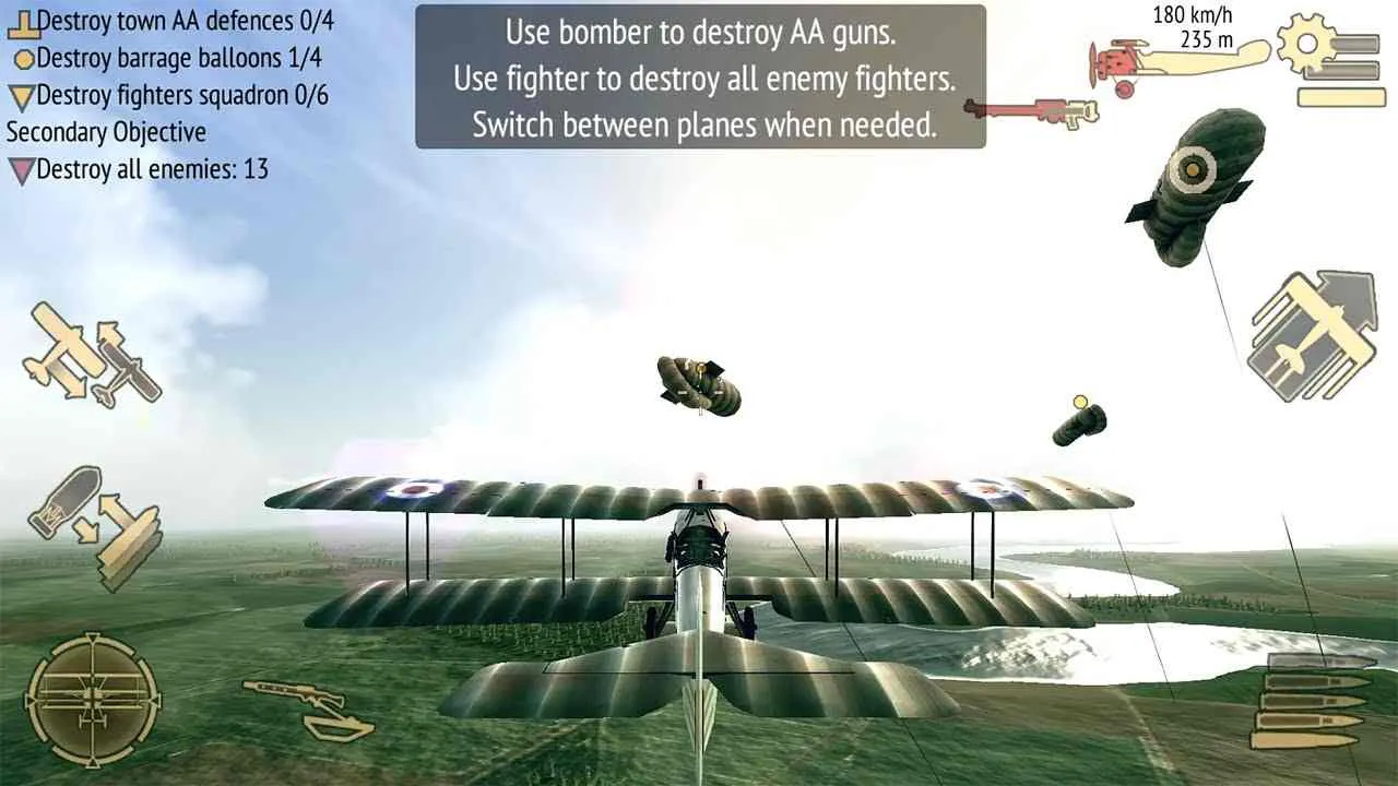 Ảnh 4 của Tải game Warplanes: WW1 Sky Aces Mod APK 1.4.3 (Mua Sắm Miễn Phí) Màn hình giao diện tải game