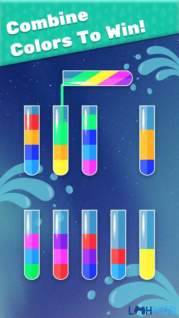 Ảnh 2 của Water Sortpuz – Color Puzzle Apk 1.4.6 Android, IOS Cách chơi Water Sortpuz Color Puzzle