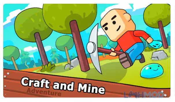 Ảnh 2 của Tải Whatcraft Mod Apk 54 (Vô hạn tiền) cho Android iOs Cảnh người chơi Whatcraft đang thu thập tài nguyên trong thế giới mở