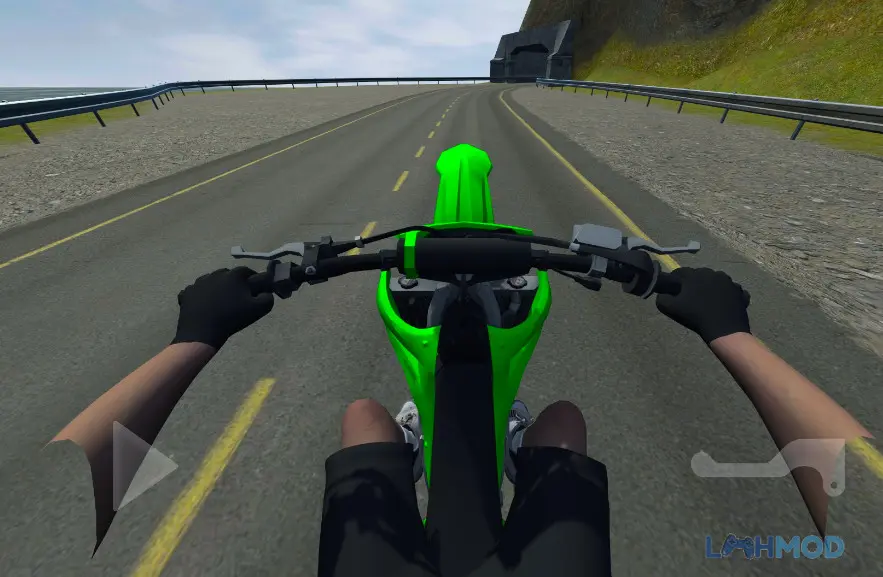 Ảnh 4 của Tải Wheelie Life 2 Mod Apk 1.0 (Vô Hạn Tiền) cho Android iOs Hình ảnh người chơi đang thực hiện động tác dừng xe bằng bánh trước