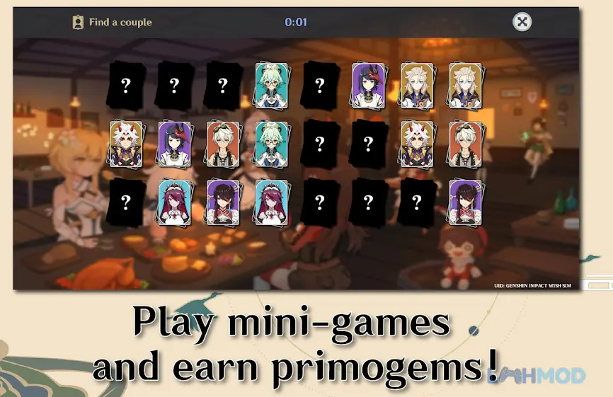 Ảnh 6 của Tải Wish Simulator Genshin Impact Mod Apk 1.36.2 (Vô Hạn Tiền) cho Android iOs Màn hình kết quả quay gacha với nhiều nhân vật 4 sao