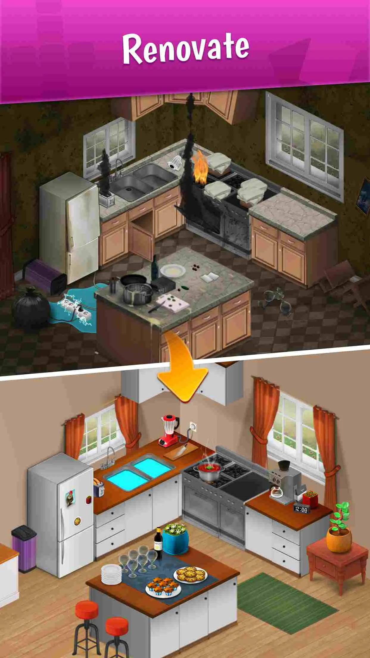 Ảnh 5 của Tải game Wordington Mod APK 1.7.9 (Vô hạn tiền, gợi ý) Emma và các nhân vật khác trong Wordington Mod đang trò chuyện trong sân vườn