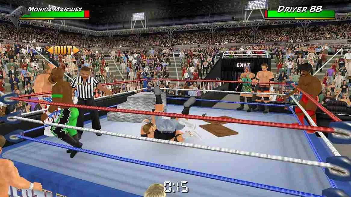 Ảnh 4 của Tải game Wrestling Empire Mod APK 1.4.5 (Menu, Mở Khóa VIP) Màn hình giới thiệu tải Wrestling Empire Mod với các võ sĩ