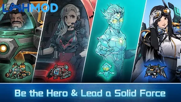 Ảnh 3 của Xeno Command MOD APK 0.9.19 (Menu) cho Android iOS Một chỉ huy đang đưa ra lệnh trên bản đồ chiến thuật trong Xeno Command