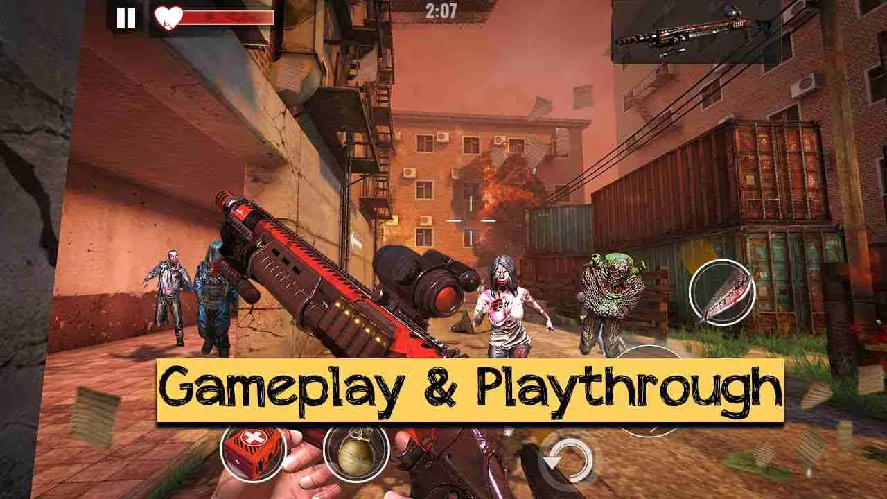 Ảnh 2 của ZOMBIE HUNTER Mod APK 1.61.0 (Bất tử, Vô Hạn Tiền, Mở Khóa) Một chiến binh cô độc chiến đấu giữa thành phố đổ nát trong ZOMBIE HUNTER