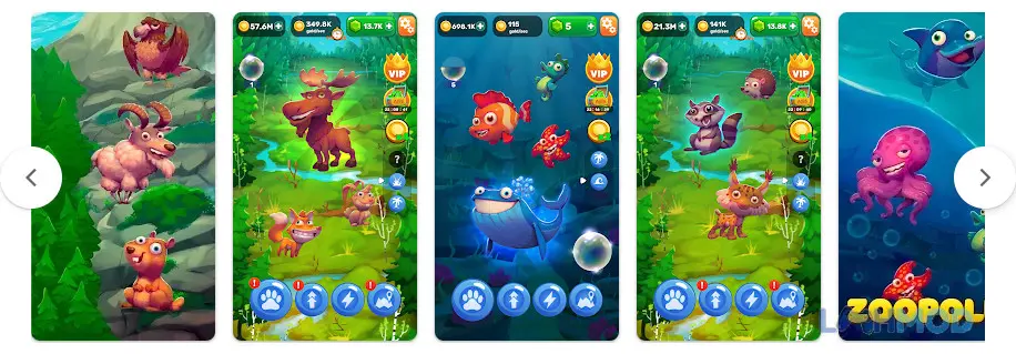 Ảnh 3 của Tải Zoopolis Animal Evolution Mod Apk 1.2.1 (Vô Hạn Tiền) cho Android iOs Giao diện nghiên cứu động vật trong Zoopolis Animal Evolution Mod