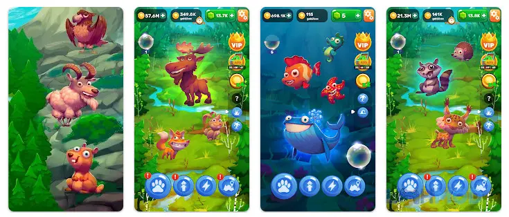 Ảnh 4 của Tải Zoopolis Animal Evolution Mod Apk 1.2.1 (Vô Hạn Tiền) cho Android iOs Bản đồ hòn đảo trong Zoopolis Animal Evolution Mod