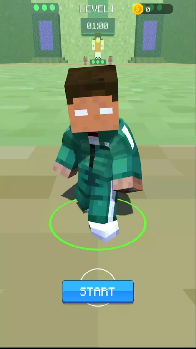 Ảnh 2 của Tải game 456 Survival Challenge Mod APK 0.0.12 (Mở Khoá) Hình ảnh màn chơi đèn xanh đèn đỏ với đồ họa pixel