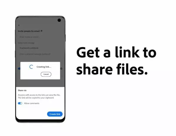 Ảnh 4 của Tải ứng dụng Adobe Acrobat Reader MOD APK (Mở khóa Premium) Ảnh minh họa tính năng chia sẻ PDF trong Adobe Acrobat Reader