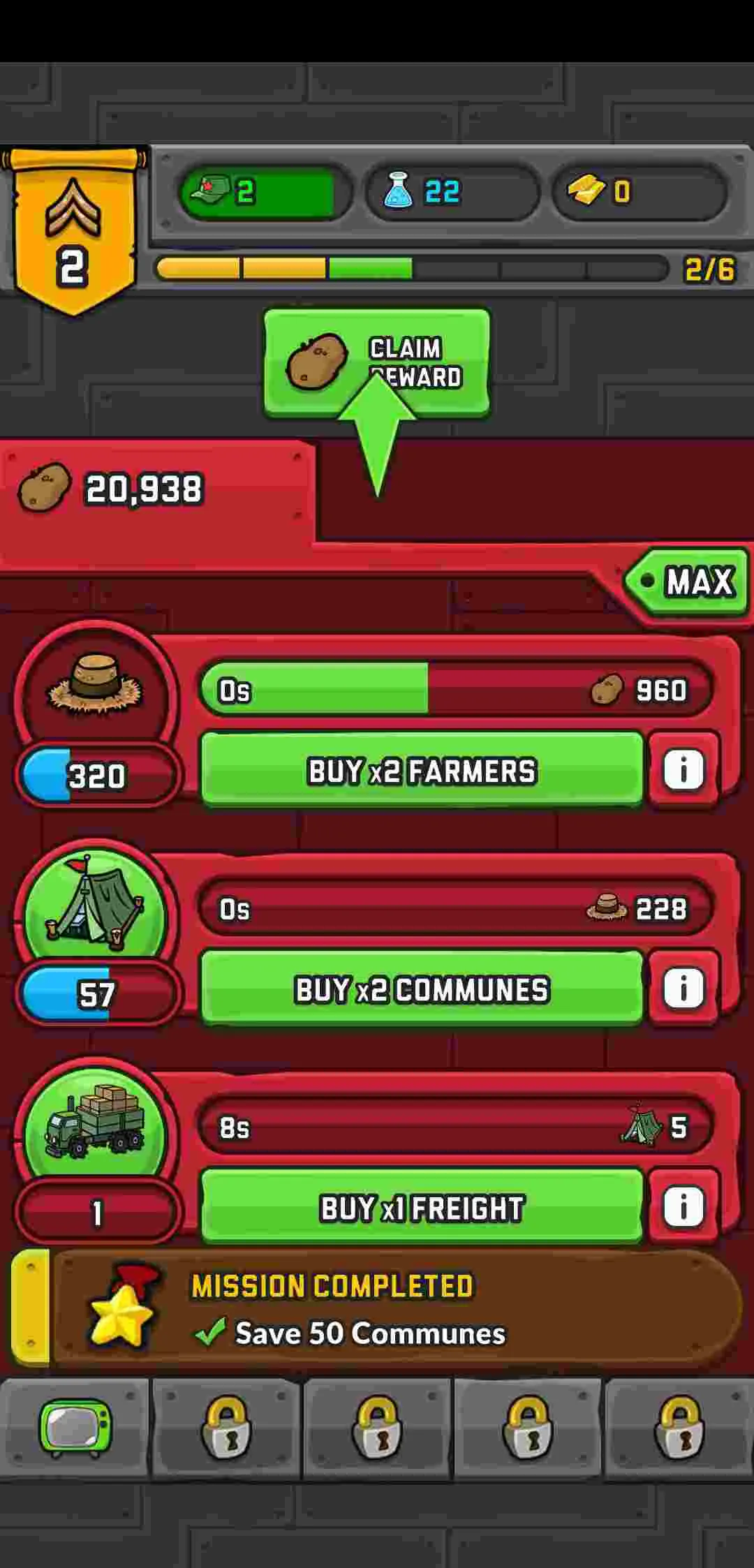 Ảnh 2 của AdVenture Communist Mod APK 6.12.0 (Menu, Nâng cấp miễn phí) Màn hình giao diện trong game AdVenture Communist hiển thị các chỉ số tài nguyên và các ngành công nghiệp