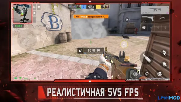 Ảnh 4 của Tải game Alpha Ace Apk 0.4.0 cho Android, IOS Một cảnh chiến đấu căng thẳng trong Alpha Ace với hai phe đối đầu