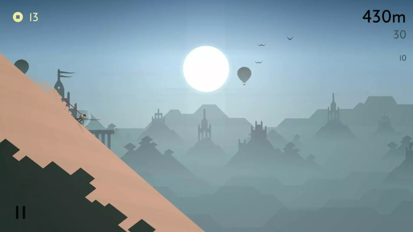 Ảnh 3 của Alto’s Odyssey Mod APK 1.0.16 (Menu, Vô Hạn Coins) Cảnh sa mạc hùng vĩ trong bản mod Alto's Odyssey