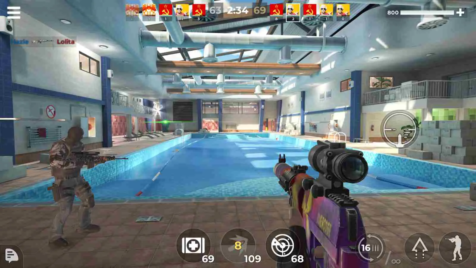 Ảnh 4 của Tải game AWP Mode Mod APK 1.8.0 (Menu/Vô hạn đạn, Wall Hack) Kho súng đa dạng trong AWP Mode Mod