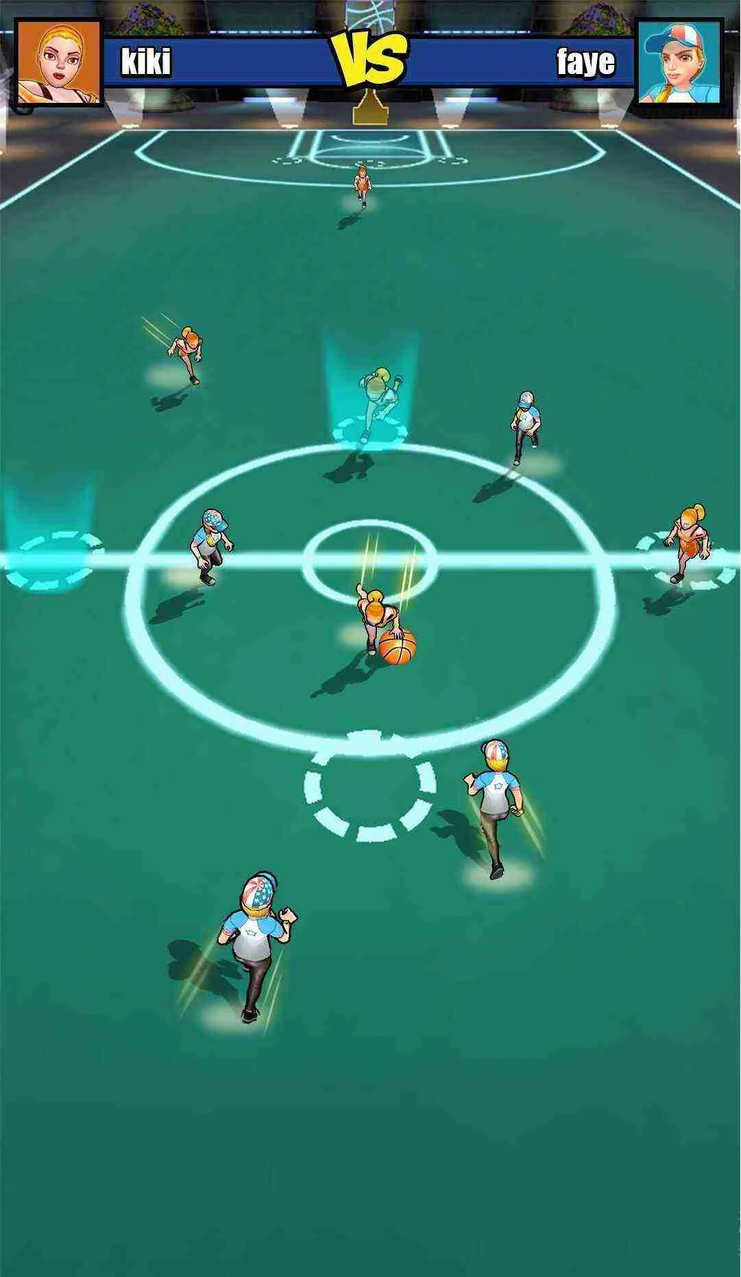 Ảnh 5 của Tải game Basketball Strike Mod APK 3.5 (Vô hạn tiền, bóng miễn phí) Alt text mô tả cảnh một cầu thủ đang tung cú ném bóng đẹp mắt